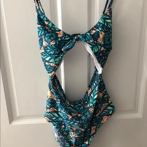 One piece cut out swim suit